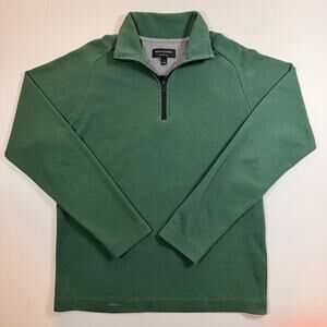 Banana Republic Men's Moisture Wicking 1/4 Zip Pullover Jacket Green